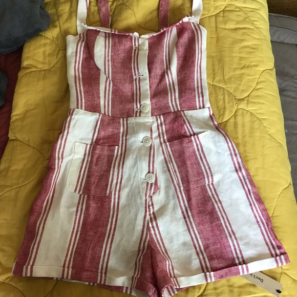 Reformation Other - Reformation red/white never worn romper